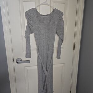 Absolutely Famous Gray Long Sleeve Dress